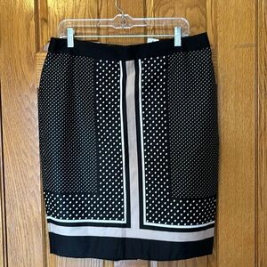 Ann Taylor Skirt Black/White, Beige. Size 12. New with tags
